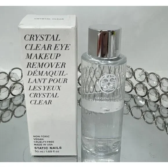 Bundle of 3 ~Crystal Clear Eye Makeup Remover ~NIB~Static Nails~50 ml/1.69 fl oz